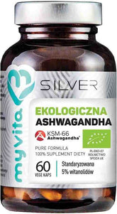 Bio Ashwagandha KSM - 66 Ginseng - Ginseng India BIO 200 MG 60 Kapsul MYVITA SILVER
